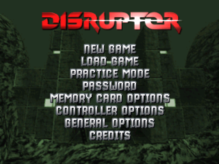 Disruptor title screen for Playstation